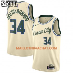 Maillot NBA Milwaukee Bucks Giannis Antetokounmpo 34 Nike 2019-20 City Edition Swingman - Enfant